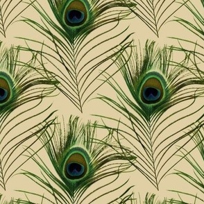 Peacock Feather Pattern Safari Summer Fabric