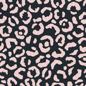 Pink Cheetah Safri Modern Retro Animal Print Pattern on Black