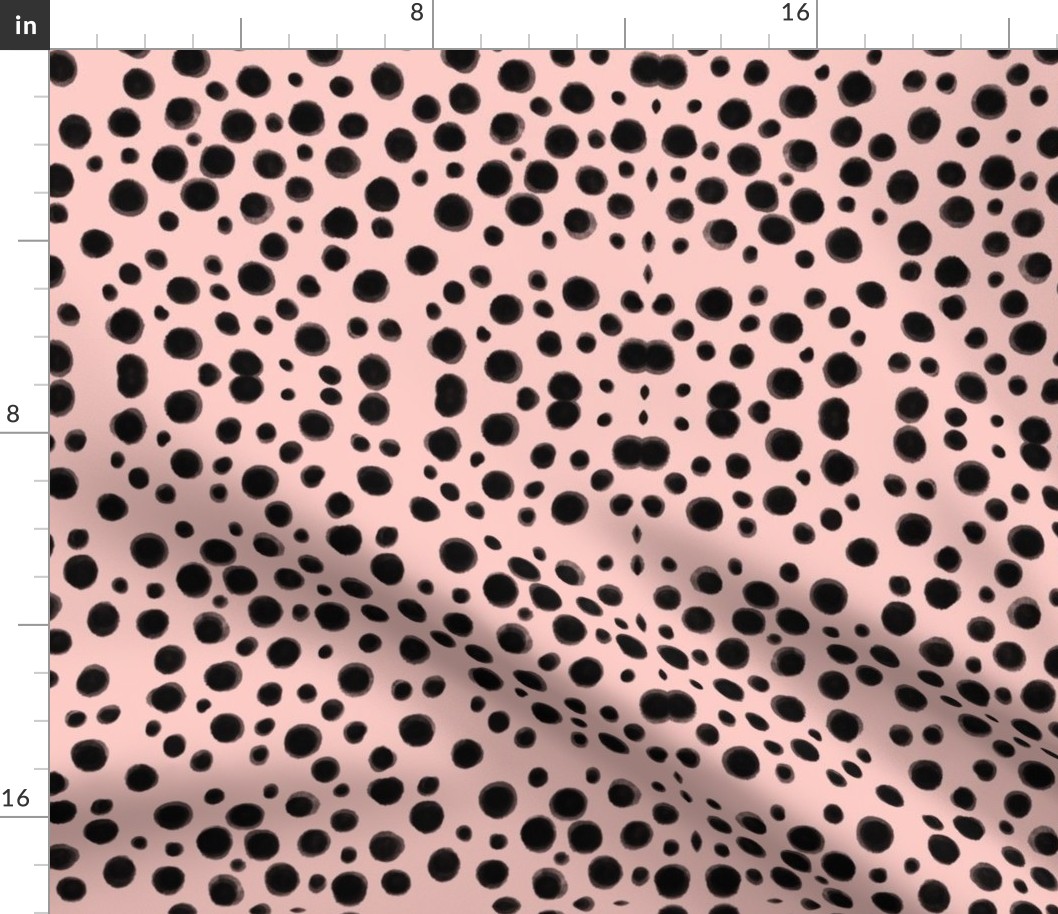 Polka Dots, Black Pink, Cheetah Spots Animal Print Modern