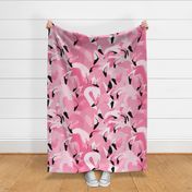 Flamingoes in Pink - EXTRA LARGE