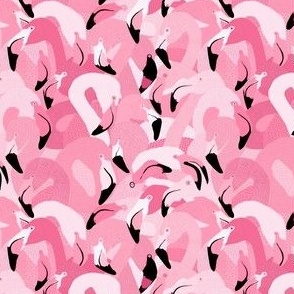 Flamingoes in Pink - SMALL