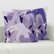 Flamingoes in Violet - EXTRA LARGE