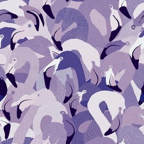 Flamingoes in Violet - LARGE