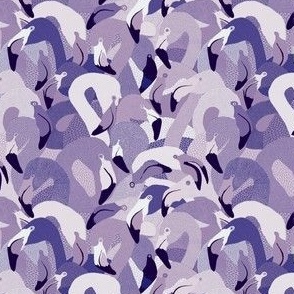 Flamingoes in Violet - SMALL