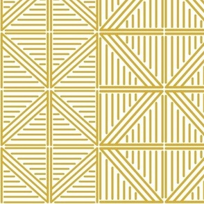 Gold Metallic Geo Lines on white