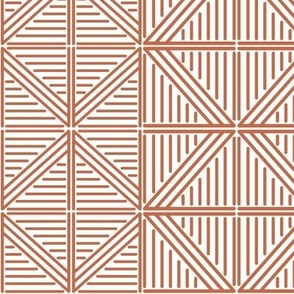 Terracotta Geo Lines on white