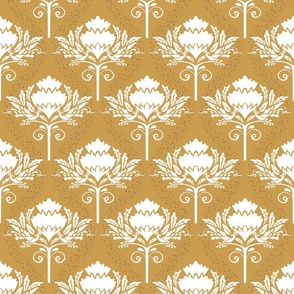 Luxe Maxima- Folk Protea Nouveau- White Gold- Regular Scale