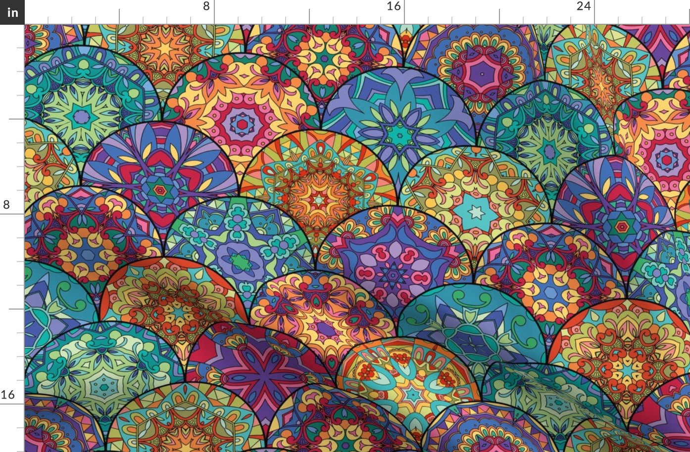 Ornamental Kaleidoscope Multi Coloured  