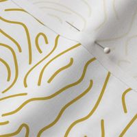 Gold Metallic Random Hand Drawn Abstract Lines