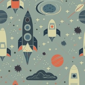 Retro Space Rockets