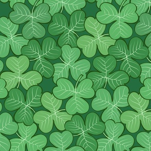 Green Clover Leaves