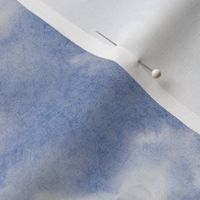 Watercolor Blue and White Clouds Fabric Sky,  Light Blue White