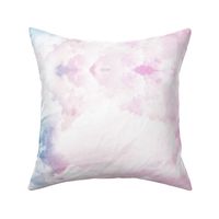 Watercolor Blue and White Clouds Fabric Sky,  Blue Purple Pink White