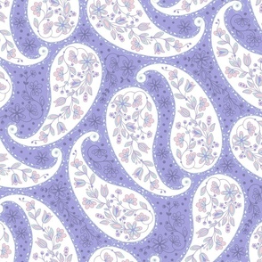 Paisley folk pattern - lilac