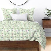 butterfly green gingham check