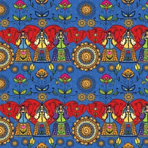 ukrainfolkartbluedaisy