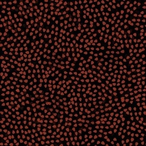 flocking dots, red on black