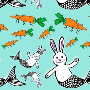 Mint Bunny Mermaid and Carrot shrimp