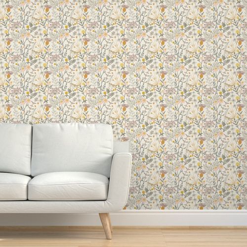 botanical weeds Wallpaper | Spoonflower