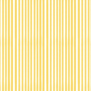 Yellow White Small Uneven Stripe