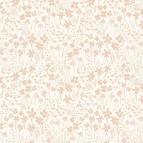 Floating Meadow - Vintage Weeds-Cream and Blush pink-Small-Hufton Studio