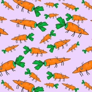 Carrot fish on pink