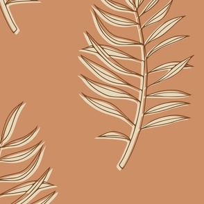 Palm Fronds Brown Large