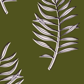 Palm Fronds Green Large