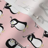 penguin golf pink black