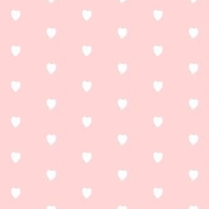 white hearts on pink