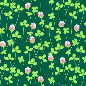 Clover Patch on Emerald Green by Brittanylane