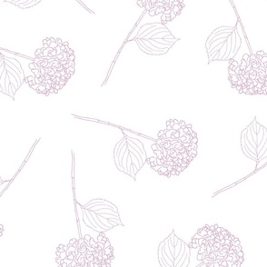 hydrangea garden party - bubblgum pink crisp white