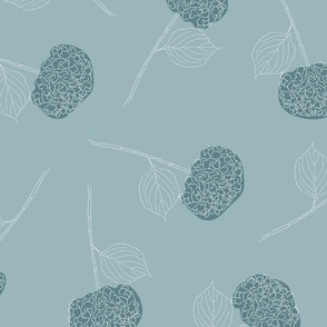 hydrangea garden party - duck egg blue