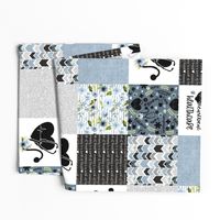 Nurse//Blue - Wholecloth Cheater Quilt