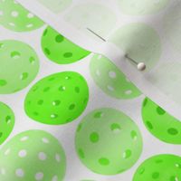 Pickleball Balls - Green Pickleball Balls on White