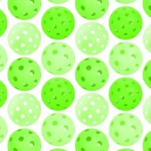 Pickleball Balls - Green Pickleball Balls on White