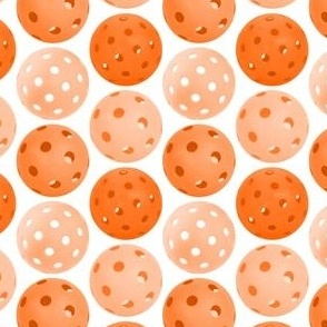 Pickleball Balls - Orange Pickleball Balls on White