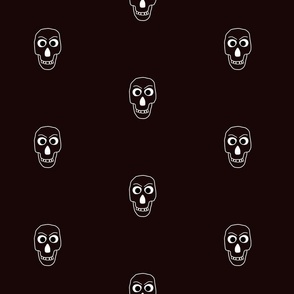 funny skulls on black