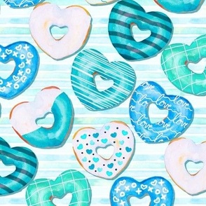 Turquoise Valentines Donuts