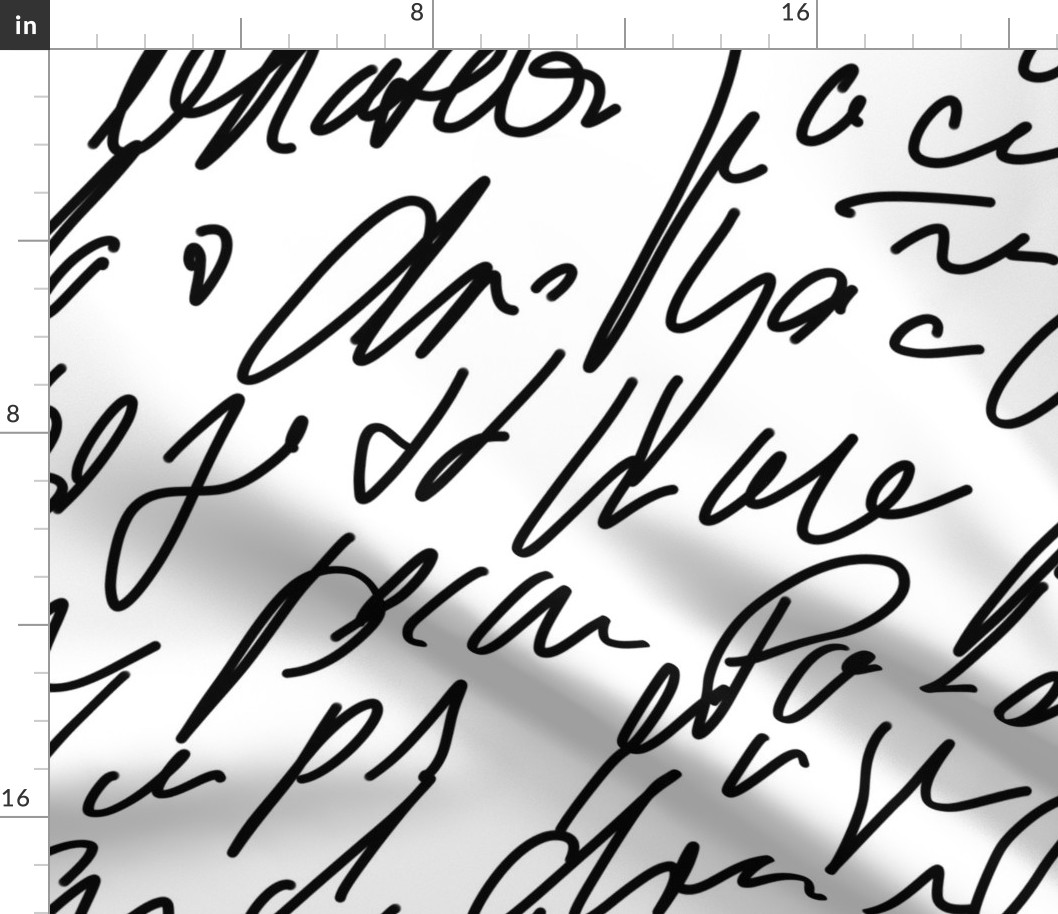 White And Black Fantasy Handwriting