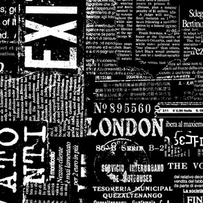 Black And White Newspaper And Text Design