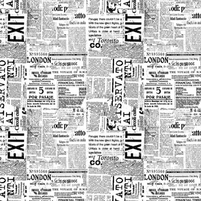 White And Black Newspaper And Text Design Smaller Scale