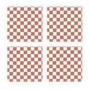 Old School Checkerboard Rusty Red