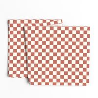 Old School Checkerboard Rusty Red