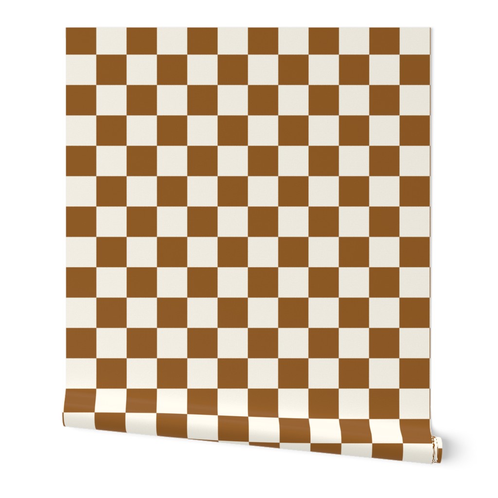 Old School Checkerboard Golden Brown