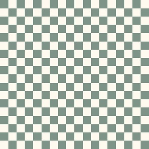 Old School Checkerboard Slate Green