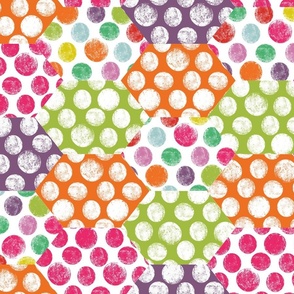 quilt rubber dots honneycomb multicolort