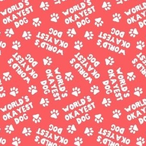World's Okayest Dog - soft red - LAD22