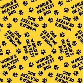 World's Okayest Dog - black/yellow - LAD22