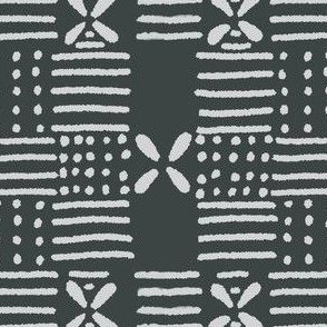 tribal squares on grey